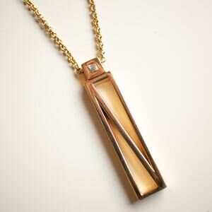Ann Taylor Long Geometric Pendant Necklace